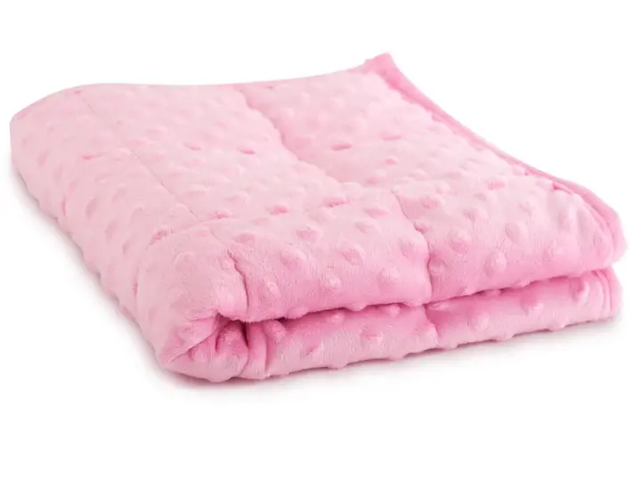 Weighted blanket in pink